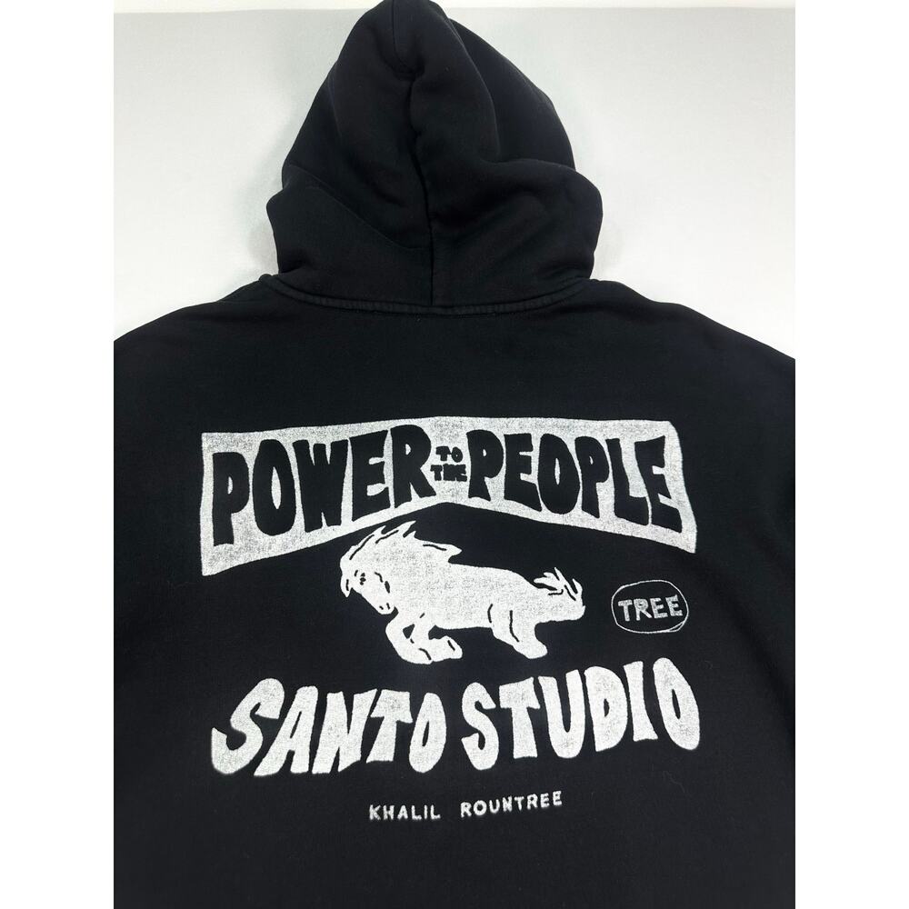 Santo Studio Khalil Rountree “Power to the People” Graphic Zip Hoodie Size M - Picture 5 of 11